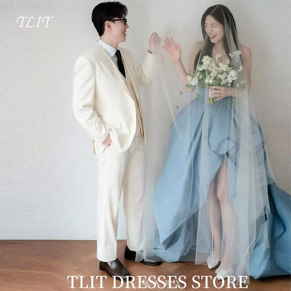 TLIT Elegant Baby Blue Taffeta Draped Evening Dress Korea Wedding Dress Photo Shoot High Side Split Formal Party Customized
TLIT Elegant Baby Blue Taffeta Draped Evening Dress Korea Wedding Dress Photo Shoot High Side Split Formal Party Customized