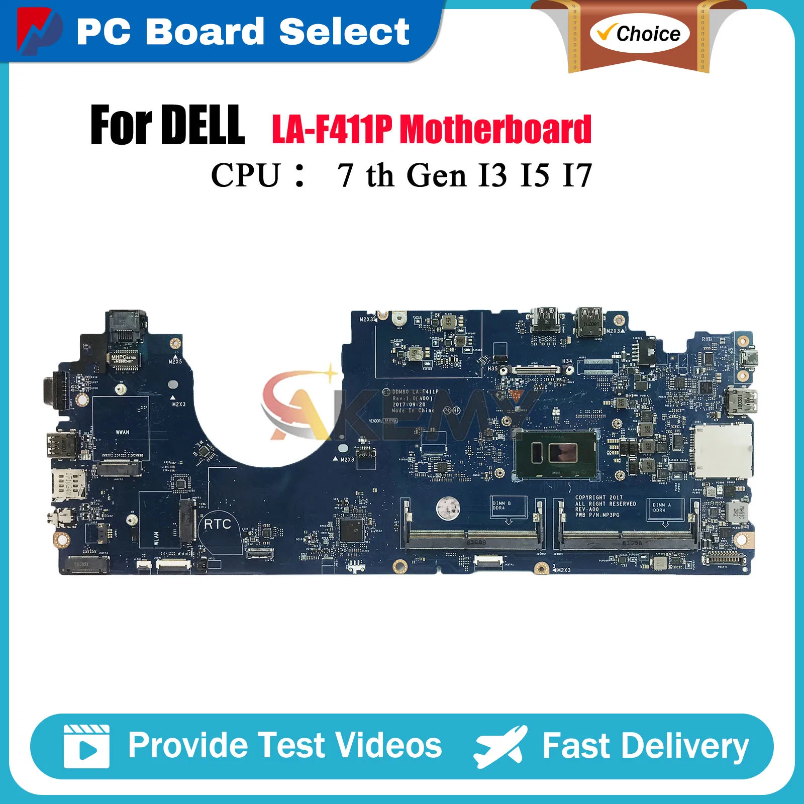 Notebook Mainboard For Dell Latitude 15 5590 LA-F411P with I3 I5 I7 7th 8th CPU 0CJWKW 0PTD05 0VJF9H 0VT64T 100% Fully Tested
Notebook Mainboard For Dell Latitude 15 5590 LA-F411P with I3 I5 I7 7th 8th CPU 0CJWKW 0PTD05 0VJF9H 0VT64T 100% Fully Tested