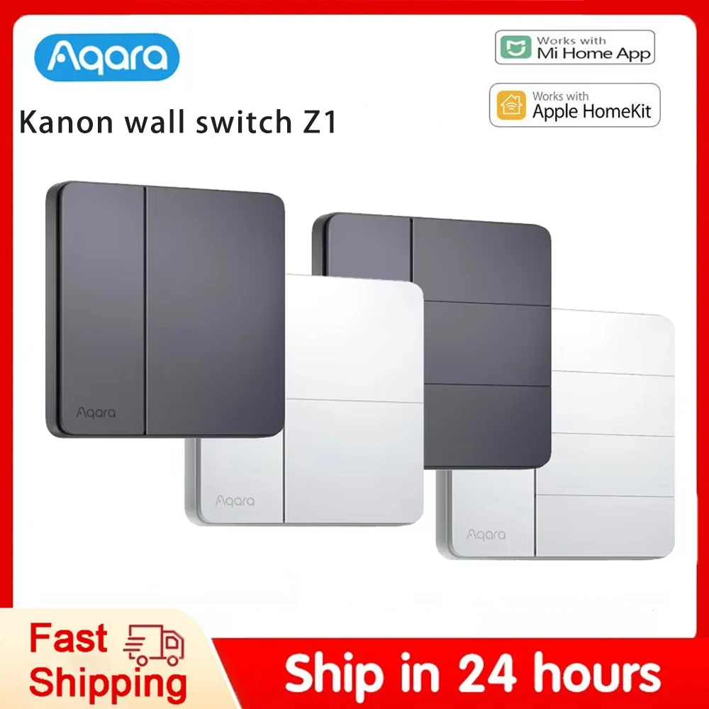 Aqara Smart Wall Switch Z1 Zigbee 3.0 with Neutral / No Neutral Wire Voice Control Smart Home Work With Apple HomeKit Mi home
Aqara Smart Wall Switch Z1 Zigbee 3.0 with Neutral / No Neutral Wire Voice Control Smart Home Work With Apple HomeKit Mi home