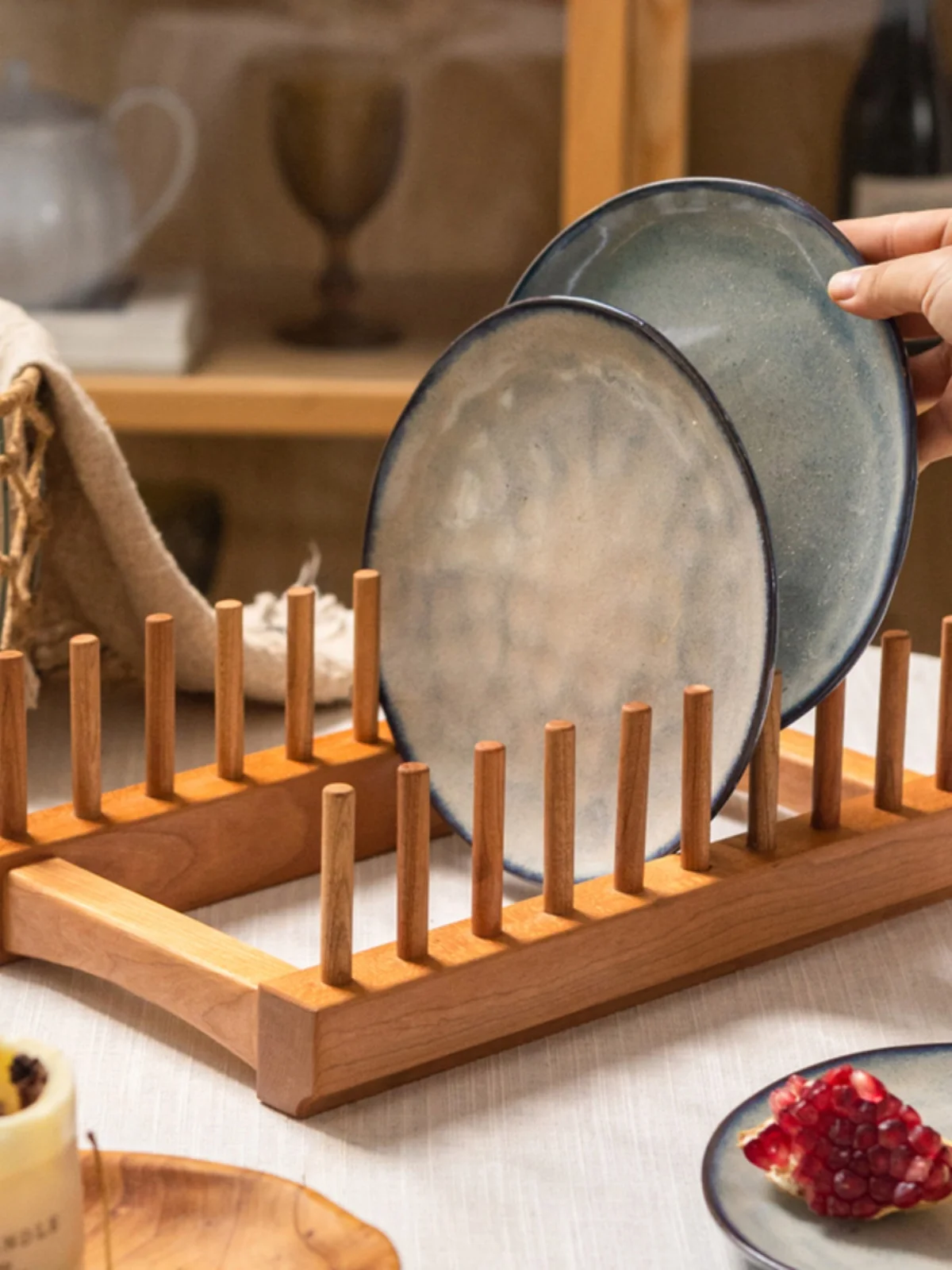 Red Cherry Wood Bowl Ra Drainage elf Nordic Sle Kitchen Di Plate Holder Real Wood Utensil Cage Drain Bowl Stand
Red Cherry Wood Bowl Ra Drainage elf Nordic Sle Kitchen Di Plate Holder Real Wood Utensil Cage Drain Bowl Stand