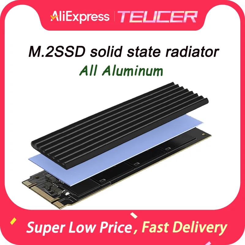 Твердотельный радиатор TEUCER M.2-4 M.2 SSD, полностью алюминиевая анодная пескоструйная обработка, стандартная теплопроводность для охлаждения PS5/ПК/ноутбука
Твердотельный радиатор TEUCER M.2-4 M.2 SSD, полностью алюминиевая анодная пескоструйная обработка, стандартная теплопроводность для охлаждения PS5/ПК/ноутбука