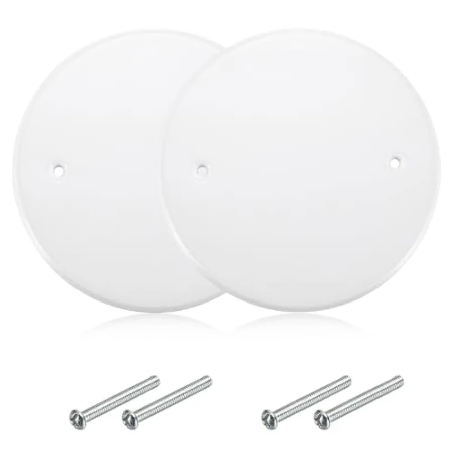2 Pack 5 Inch Ceiling Cover Plates for Round Electrical Outlet Boxes, Metal Smoke Detector Covers Blank Ceiling Hole Cover Plat
2 Pack 5 Inch Ceiling Cover Plates for Round Electrical Outlet Boxes, Metal Smoke Detector Covers Blank Ceiling Hole Cover Plat