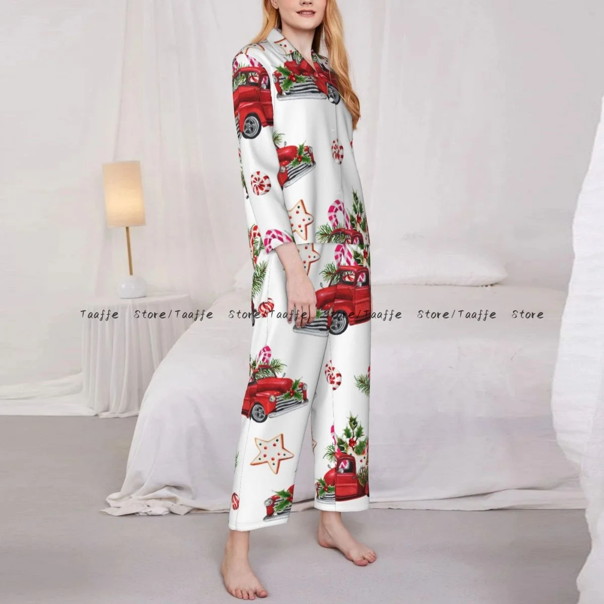 Spring and Autumn Pajama Set Women's Long Sleeve Pants Two Piece Watercolor Christmas Trunk Home Furnishing Set
Spring and Autumn Pajama Set Women's Long Sleeve Pants Two Piece Watercolor Christmas Trunk Home Furnishing Set