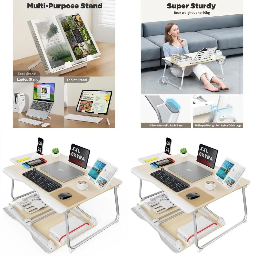 Extra Large Portable Laptop Desk with Breakfast, Writing, and Gaming Features for Adults and Kids
Extra Large Portable Laptop Desk with Breakfast, Writing, and Gaming Features for Adults and Kids