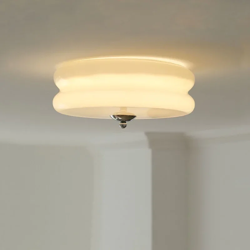 Nordic Cream Style LDD Ceiling Light Milk White Ceiling Light Glass Egg Tart American hotel Living Room Bedroom Ceiling Light
Nordic Cream Style LDD Ceiling Light Milk White Ceiling Light Glass Egg Tart American hotel Living Room Bedroom Ceiling Light