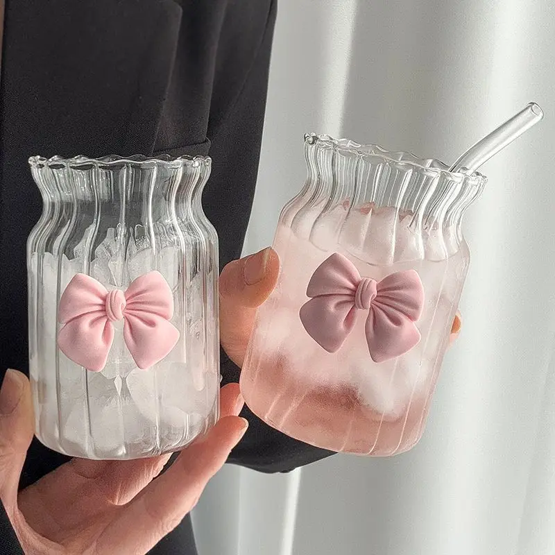 Glass Tea Cup, Bow Household Heat-resistant, High Beauty Girls' Coffee, Milk Cup, Water Cup That Can Be Opened Glassware
Glass Tea Cup, Bow Household Heat-resistant, High Beauty Girls' Coffee, Milk Cup, Water Cup That Can Be Opened Glassware