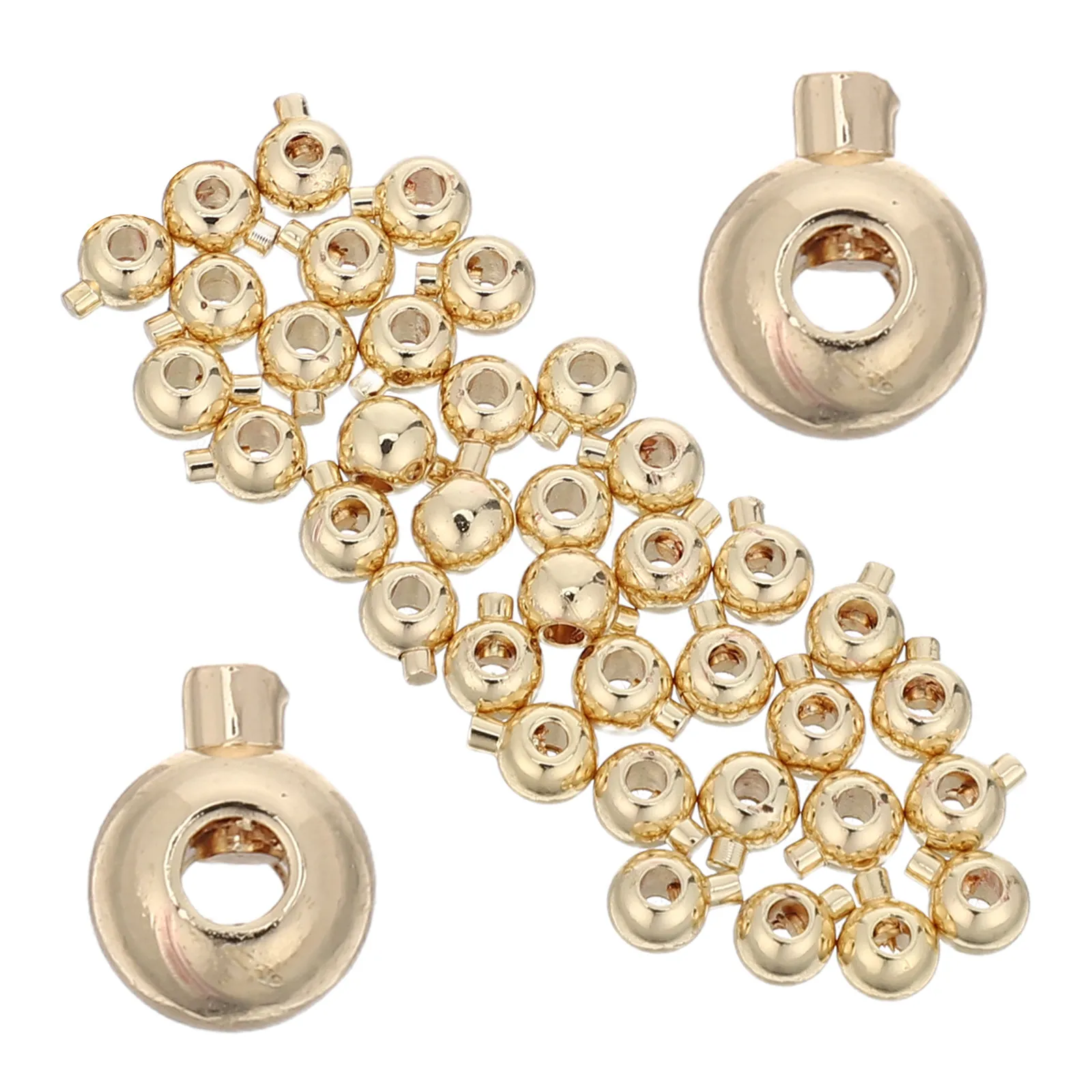 40Pcs Round Clasps for Jewelry Making Gold Plated Copper Crimp Crimping Beads for Bracelet Necklace Connector Ends DIY Jewelry
40Pcs Round Clasps for Jewelry Making Gold Plated Copper Crimp Crimping Beads for Bracelet Necklace Connector Ends DIY Jewelry