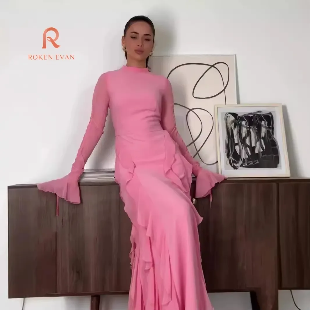 ROKEN EVAN 2025 Autumn new ruffled patchwork palace wind and snow style semi-turtleneck dress vestido feminino
ROKEN EVAN 2025 Autumn new ruffled patchwork palace wind and snow style semi-turtleneck dress vestido feminino