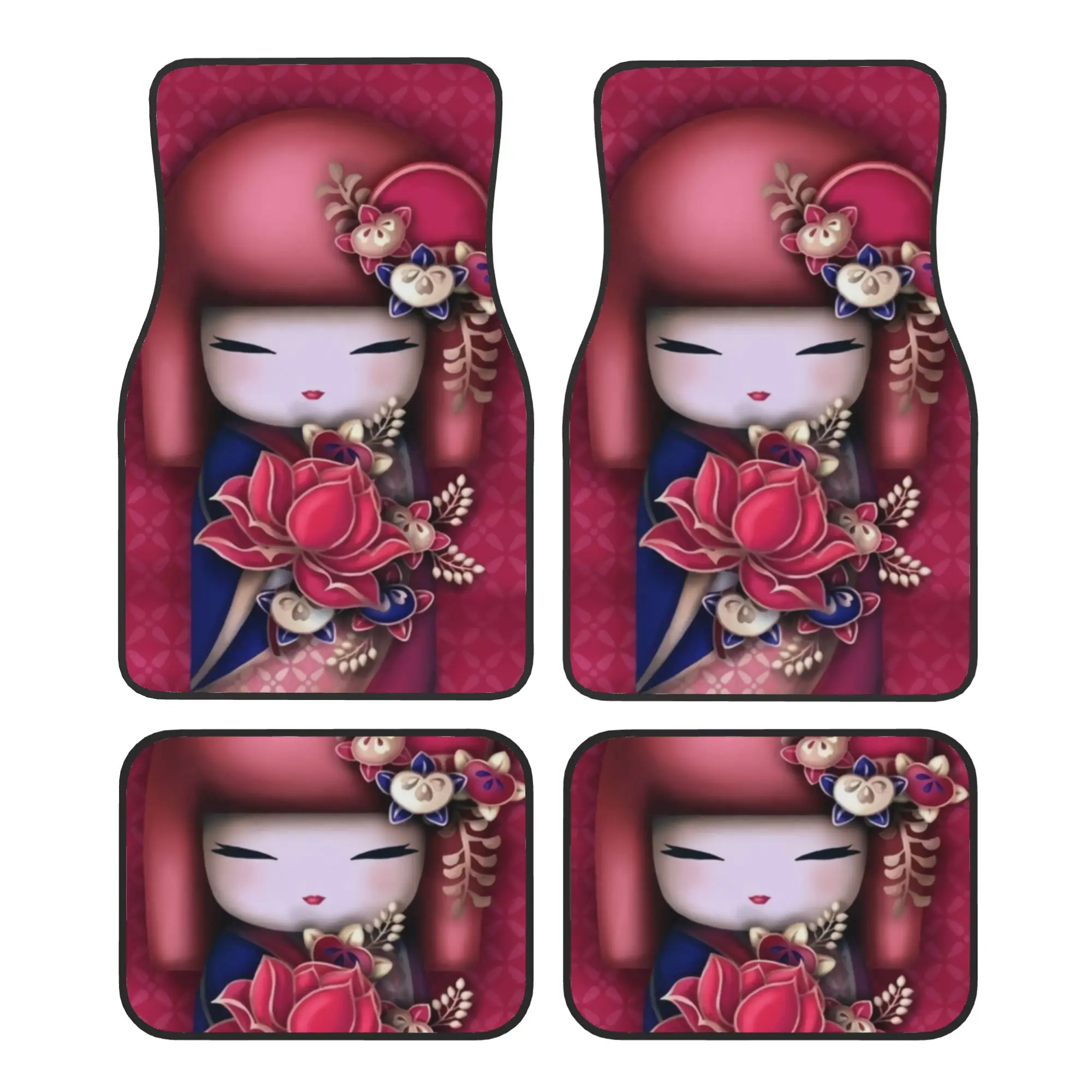 Car Floor Mats 4 Pcs Crystal Velvet Japanese Girl Sakura Kokeshi Doll Universal Front Rear Foot Mats Carpets Rugs Pieces Auto
Car Floor Mats 4 Pcs Crystal Velvet Japanese Girl Sakura Kokeshi Doll Universal Front Rear Foot Mats Carpets Rugs Pieces Auto