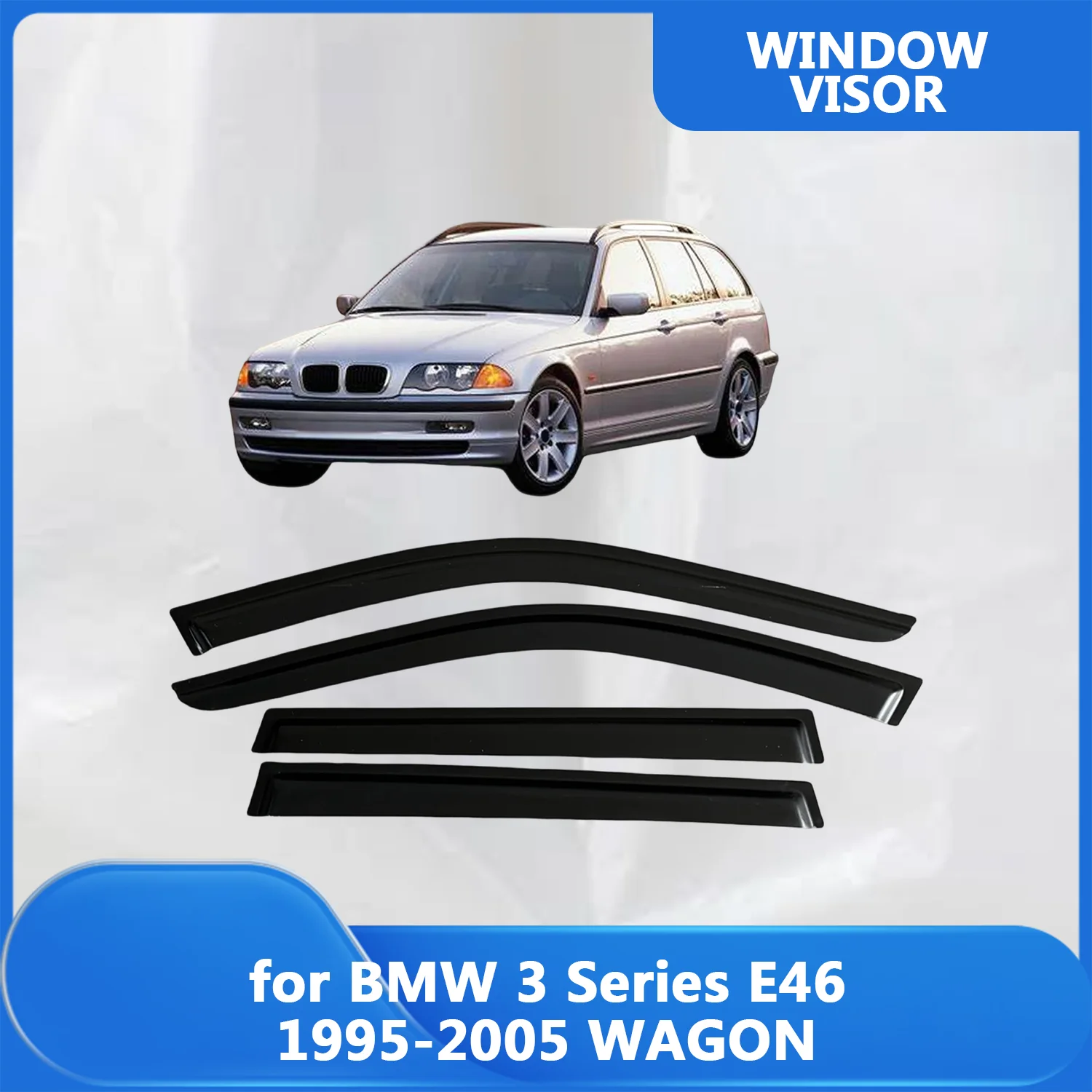 Window Visor for BMW 3 Series E46 WAGON 1995 1996 1997 1998 1999 2000 2001-2005 Wind Deflectors Rain Guards Door Vent Shades
Window Visor for BMW 3 Series E46 WAGON 1995 1996 1997 1998 1999 2000 2001-2005 Wind Deflectors Rain Guards Door Vent Shades