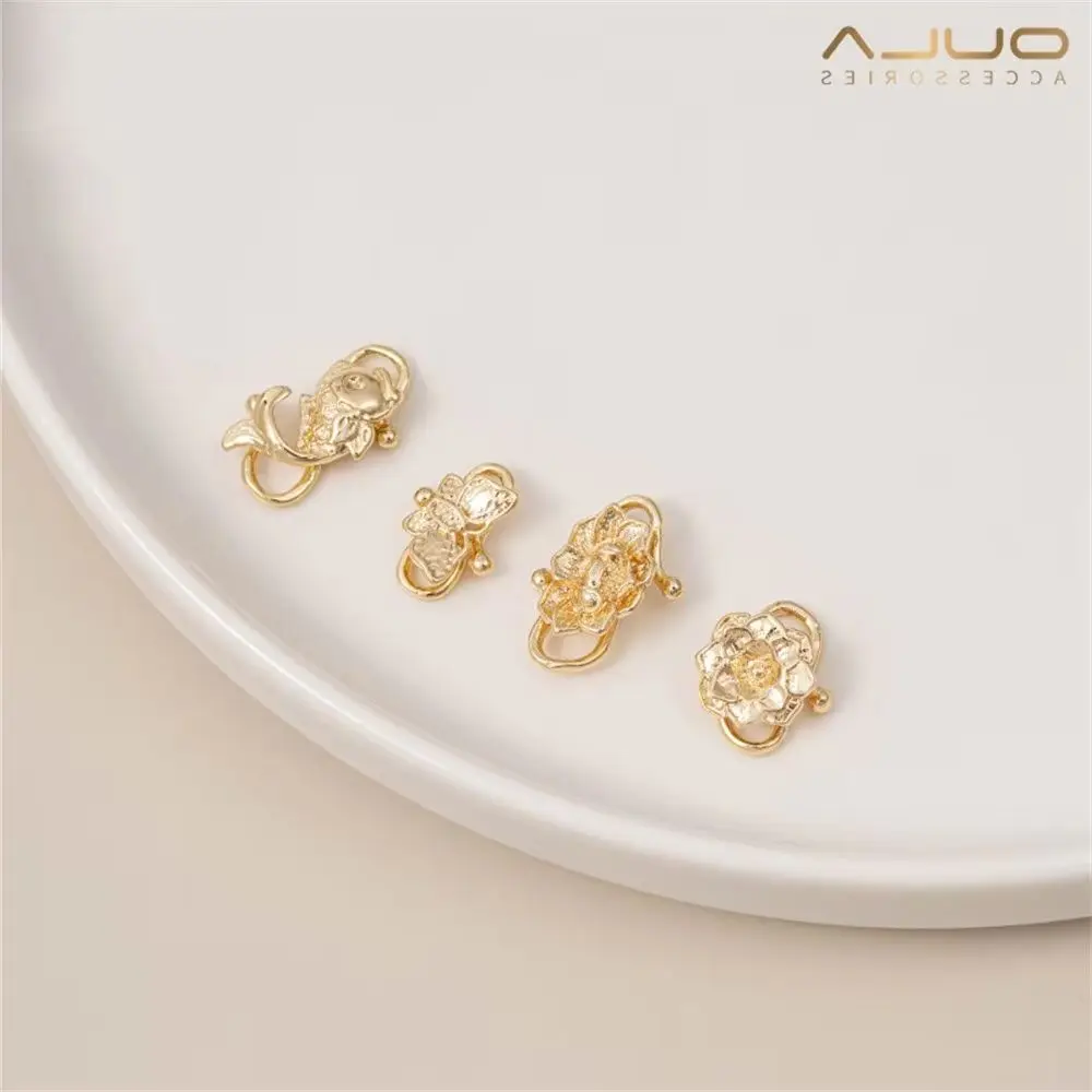 14K Gold-plated Pearl Buckle Butterfly Lotus S-shaped Buckle Diy Fish-shaped Fishhook Buckle Bracelet Necklace Finishing Accesso
14K Gold-plated Pearl Buckle Butterfly Lotus S-shaped Buckle Diy Fish-shaped Fishhook Buckle Bracelet Necklace Finishing Accesso