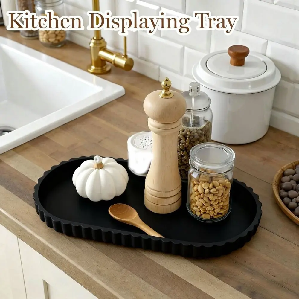 Durable Silicone Oval Storage Tray Wave Edge Decorative Vanity Storage Tray Marble Pattern Storage Tray for Kitchen
Durable Silicone Oval Storage Tray Wave Edge Decorative Vanity Storage Tray Marble Pattern Storage Tray for Kitchen