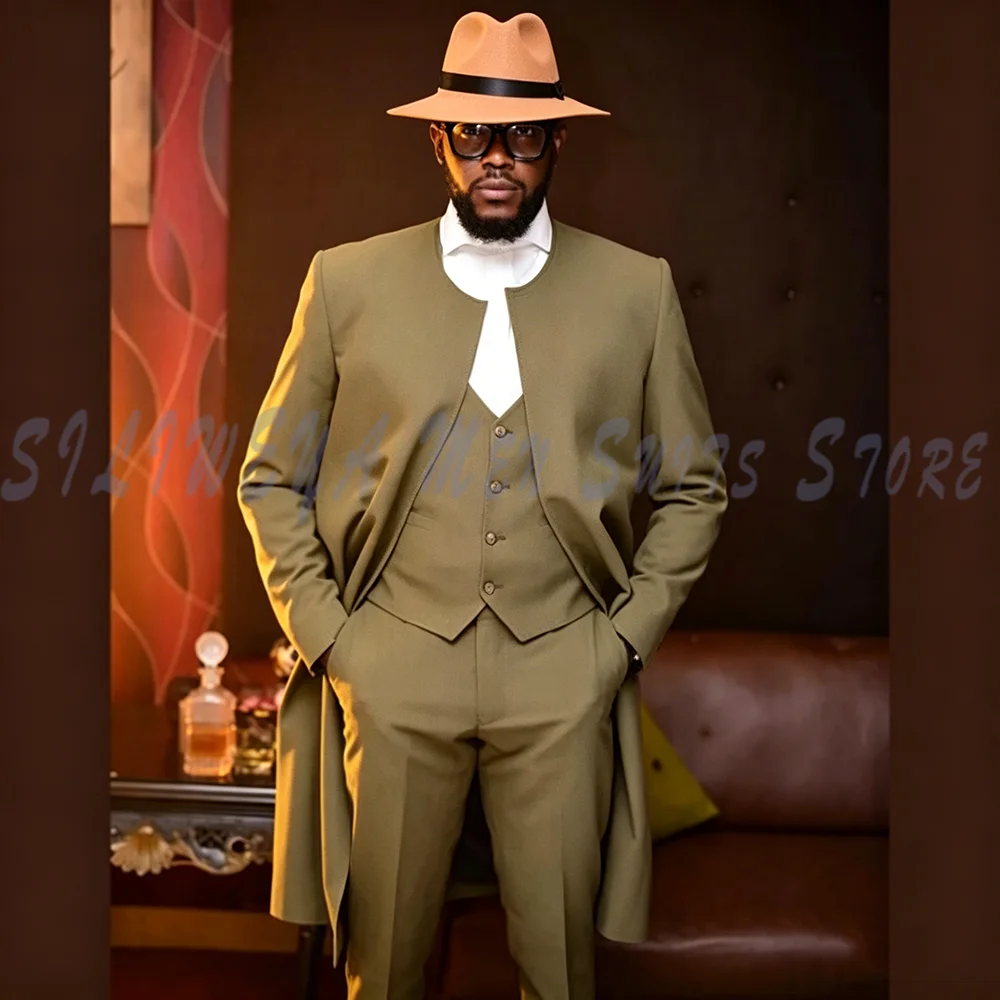 New Arrive Spring Suits for Men Custom Made Male Long Blazer Set Luxury Wedding Tuxedos 3 Piece Jacket Pants Vest Costume Homme
New Arrive Spring Suits for Men Custom Made Male Long Blazer Set Luxury Wedding Tuxedos 3 Piece Jacket Pants Vest Costume Homme