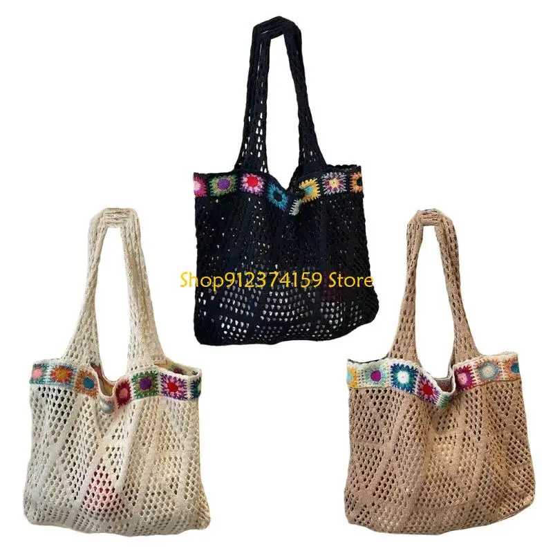 G5AE Embroidered Shoulder Bag with Hollow Out Design Crochet Knit Handbag Beach Bags
G5AE Embroidered Shoulder Bag with Hollow Out Design Crochet Knit Handbag Beach Bags