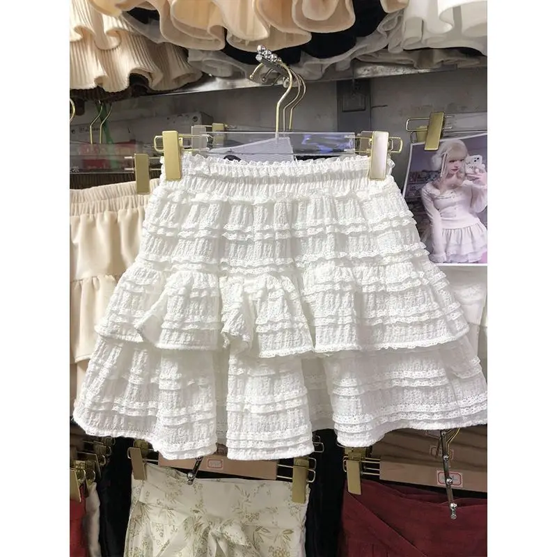Sweet Lace Summer Cake Skirt Faldas Mujer Korean Style Women Clothing Kawaii Skirt New High Pleated Skirt
Sweet Lace Summer Cake Skirt Faldas Mujer Korean Style Women Clothing Kawaii Skirt New High Pleated Skirt