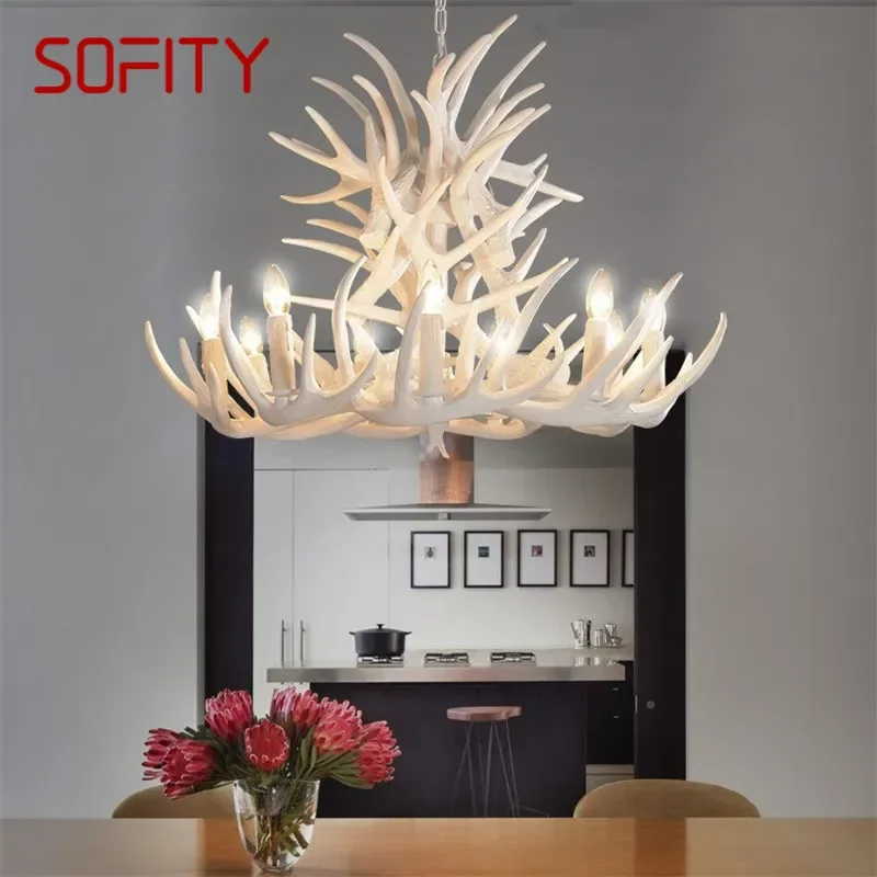 SOFITY White Deer Antler Chandelier American Retro Creative Living Room Restaurant Bedroom Cafe Bar Clothing Store Pendant light
SOFITY White Deer Antler Chandelier American Retro Creative Living Room Restaurant Bedroom Cafe Bar Clothing Store Pendant light