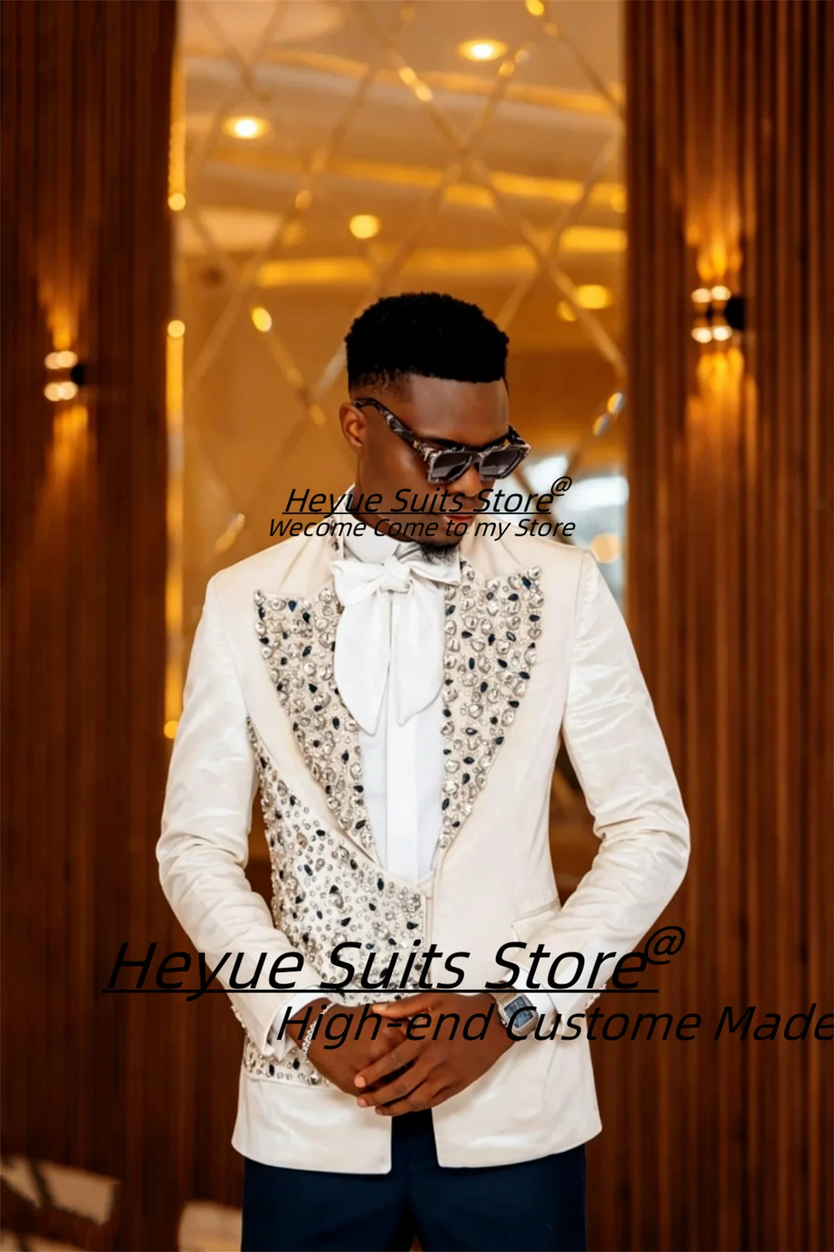 Customized Male Prom Blazers Slim Fit Diamond Peak Lapel Groom Wedding Tuxedos 2 Pieces Sets Male Formal Blazers Ropa Hombre
Customized Male Prom Blazers Slim Fit Diamond Peak Lapel Groom Wedding Tuxedos 2 Pieces Sets Male Formal Blazers Ropa Hombre