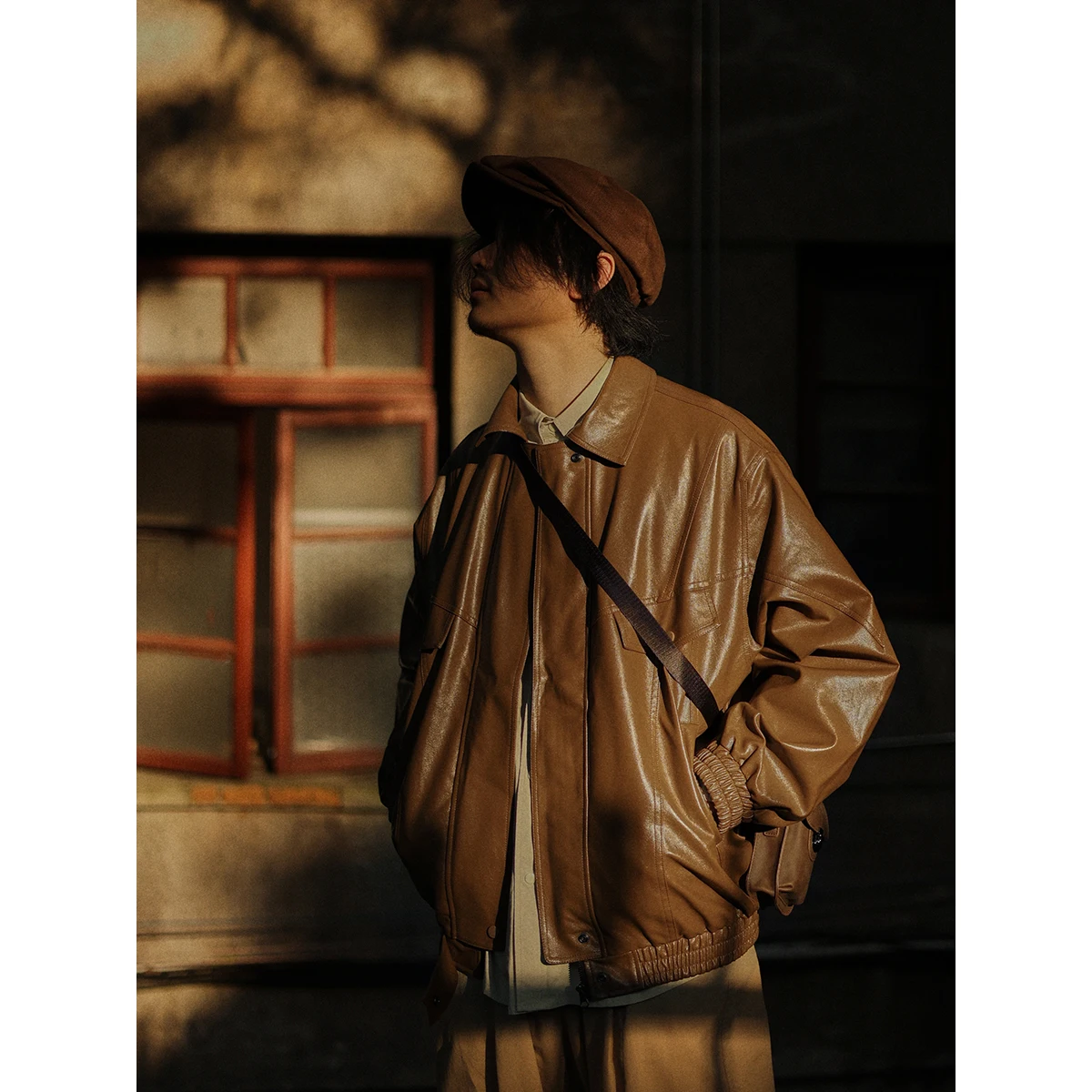 Loose Casual Men's Motorcycle Jacket Leather Coat Youth Vitality Style Autumn Season PU Leather Biker Jacket with Pockets
Loose Casual Men's Motorcycle Jacket Leather Coat Youth Vitality Style Autumn Season PU Leather Biker Jacket with Pockets