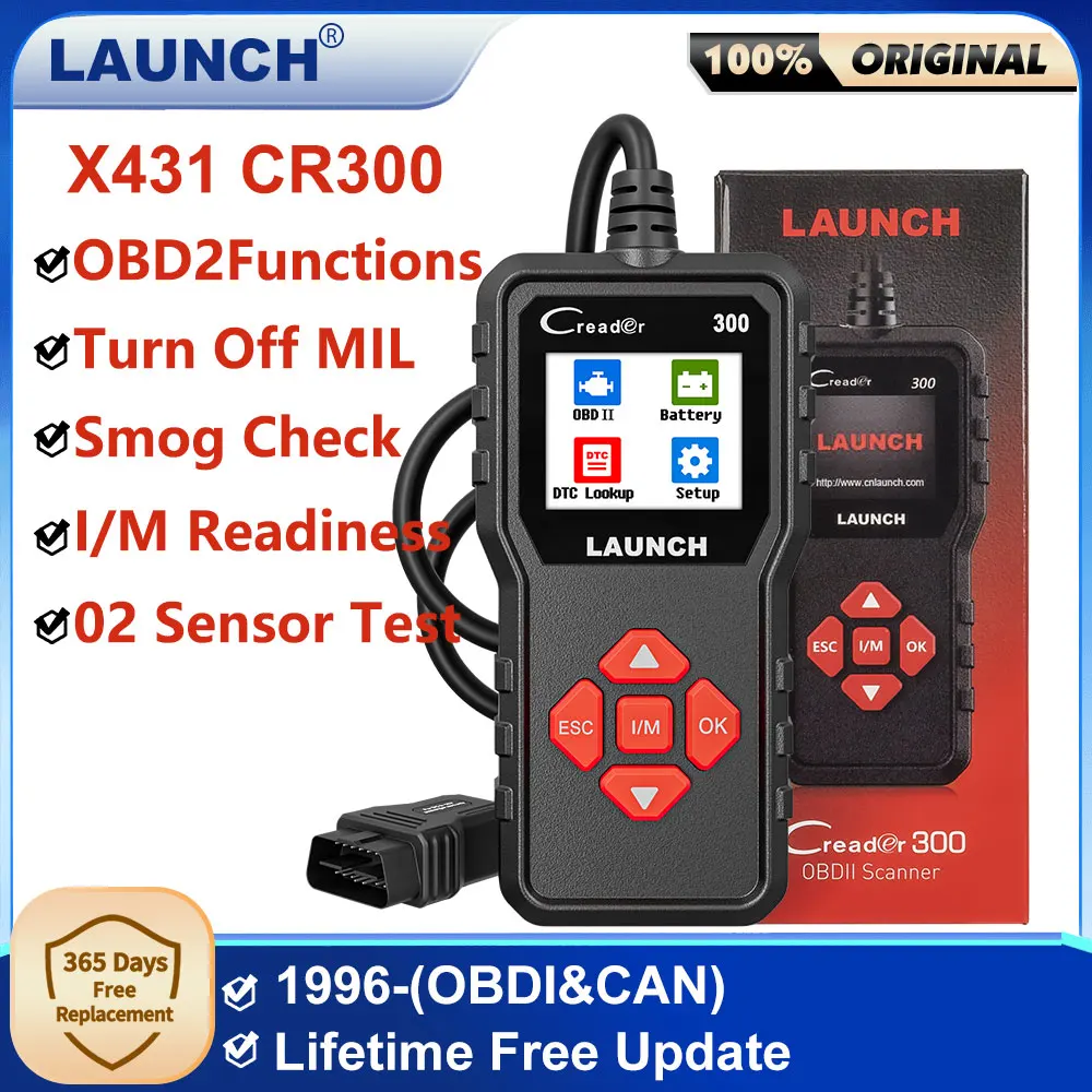 LAUNCH X431 CR300 OBD2 CAN Scanner Engine Fault OBDII Auto Code Reader Diagnostic Tools I/M Engine Battery Tester PK ELM327
LAUNCH X431 CR300 OBD2 CAN Scanner Engine Fault OBDII Auto Code Reader Diagnostic Tools I/M Engine Battery Tester PK ELM327