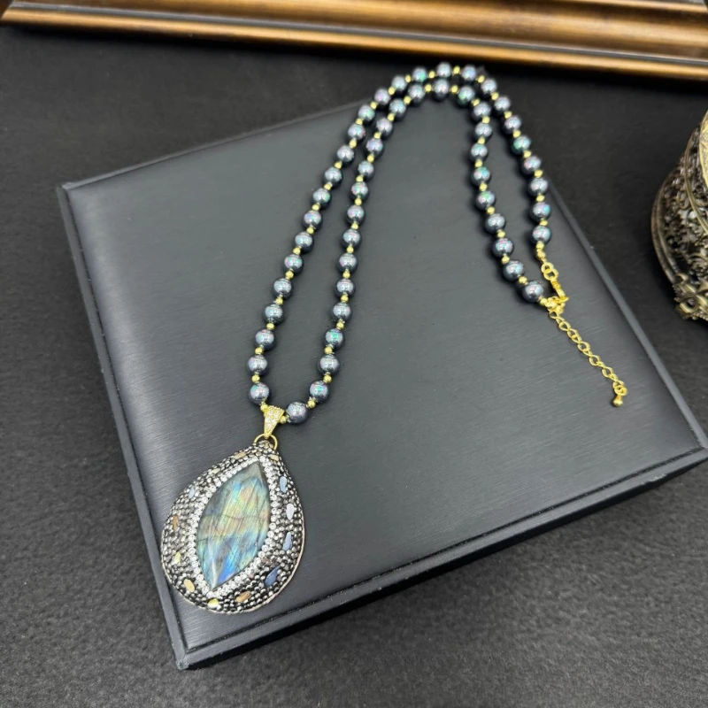 Natural Labradorite Necklace Negative Energy Aura Cleansing Protection Jewelry
Natural Labradorite Necklace Negative Energy Aura Cleansing Protection Jewelry