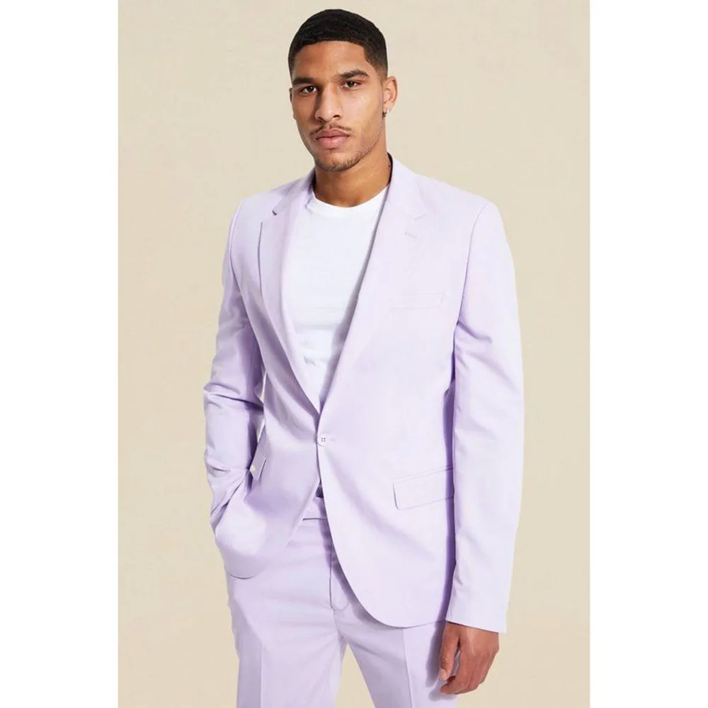 Smart Light Purple Suits for Men 2 Pieces Jacket Pants male Clothing Slim Fit Smart Banquet Office Traveling Costume Homme
Smart Light Purple Suits for Men 2 Pieces Jacket Pants male Clothing Slim Fit Smart Banquet Office Traveling Costume Homme