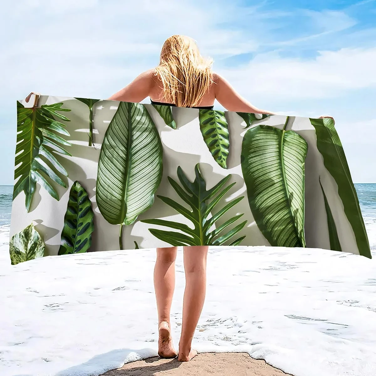 1PC Palm Leaf Bath Towel Beach Towel Large Size Lightweight Absorbent Beach Bathing Outdoor Vacation Beach Accessories For Pool
1PC Palm Leaf Bath Towel Beach Towel Large Size Lightweight Absorbent Beach Bathing Outdoor Vacation Beach Accessories For Pool
