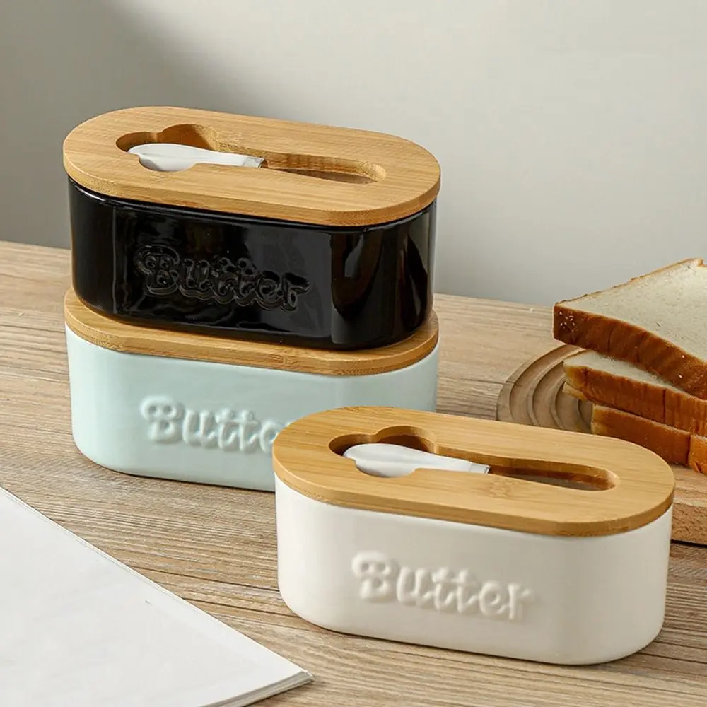 Large Capacity Ceramic Butter Dish Airtight Fresh-keeping Butter Storage Box with Bamboo Lid Porcelain Butter Holder Kitchen
Large Capacity Ceramic Butter Dish Airtight Fresh-keeping Butter Storage Box with Bamboo Lid Porcelain Butter Holder Kitchen