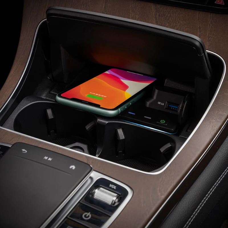 15W Car wireless phone charger fast charging holder charging pad plate for Mercedes Benz W205 GLC X253 AMG C43 C63 C Class
15W Car wireless phone charger fast charging holder charging pad plate for Mercedes Benz W205 GLC X253 AMG C43 C63 C Class