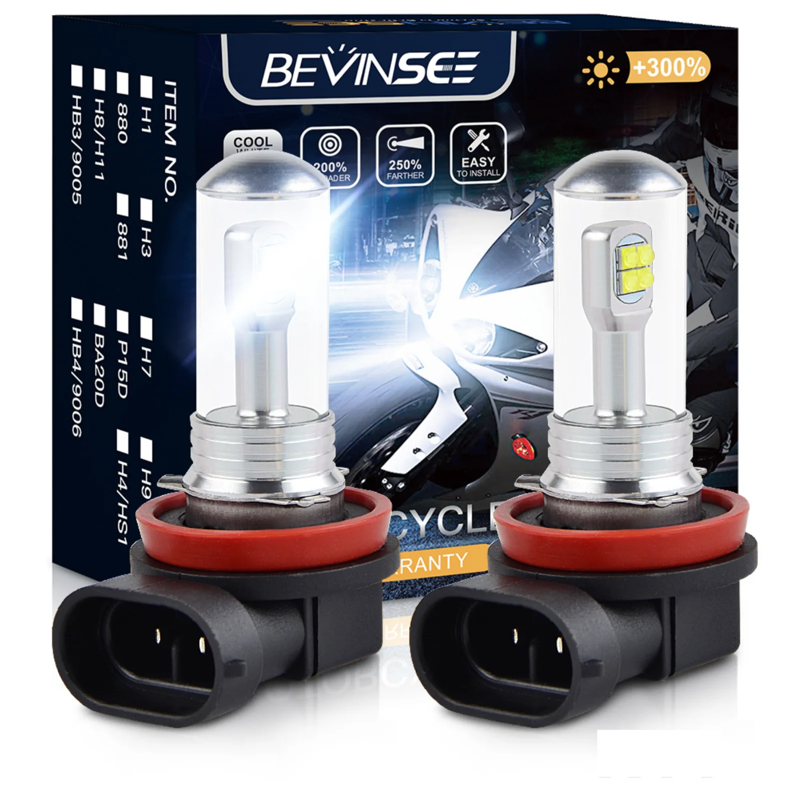 BEVINSEE 2x H11 H8 H9 LED Fog Lights Bulb Halogen Size Motorcycle Headlight 1500LM 6000K Auto Daytime Running Light LED Lamp 12V
BEVINSEE 2x H11 H8 H9 LED Fog Lights Bulb Halogen Size Motorcycle Headlight 1500LM 6000K Auto Daytime Running Light LED Lamp 12V