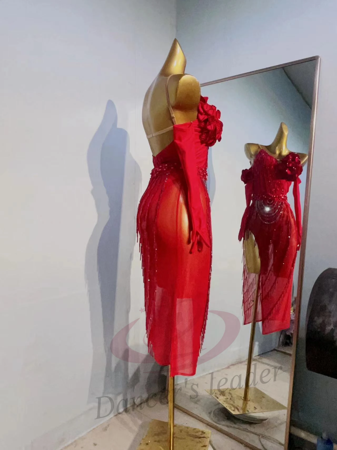 Latin Dance Competition Women's High end Skirt Customized Big Red Flower Dress Samba Performance Dress Blackpool Dress
Latin Dance Competition Women's High end Skirt Customized Big Red Flower Dress Samba Performance Dress Blackpool Dress