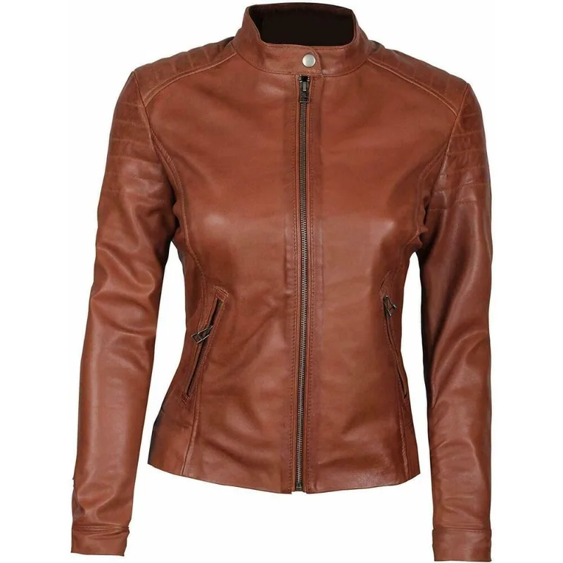 Women's Brown Leather Jacket Authentic Sheepskin Leather Motorcycle Jacket European and American Fashion Trend
Women's Brown Leather Jacket Authentic Sheepskin Leather Motorcycle Jacket European and American Fashion Trend