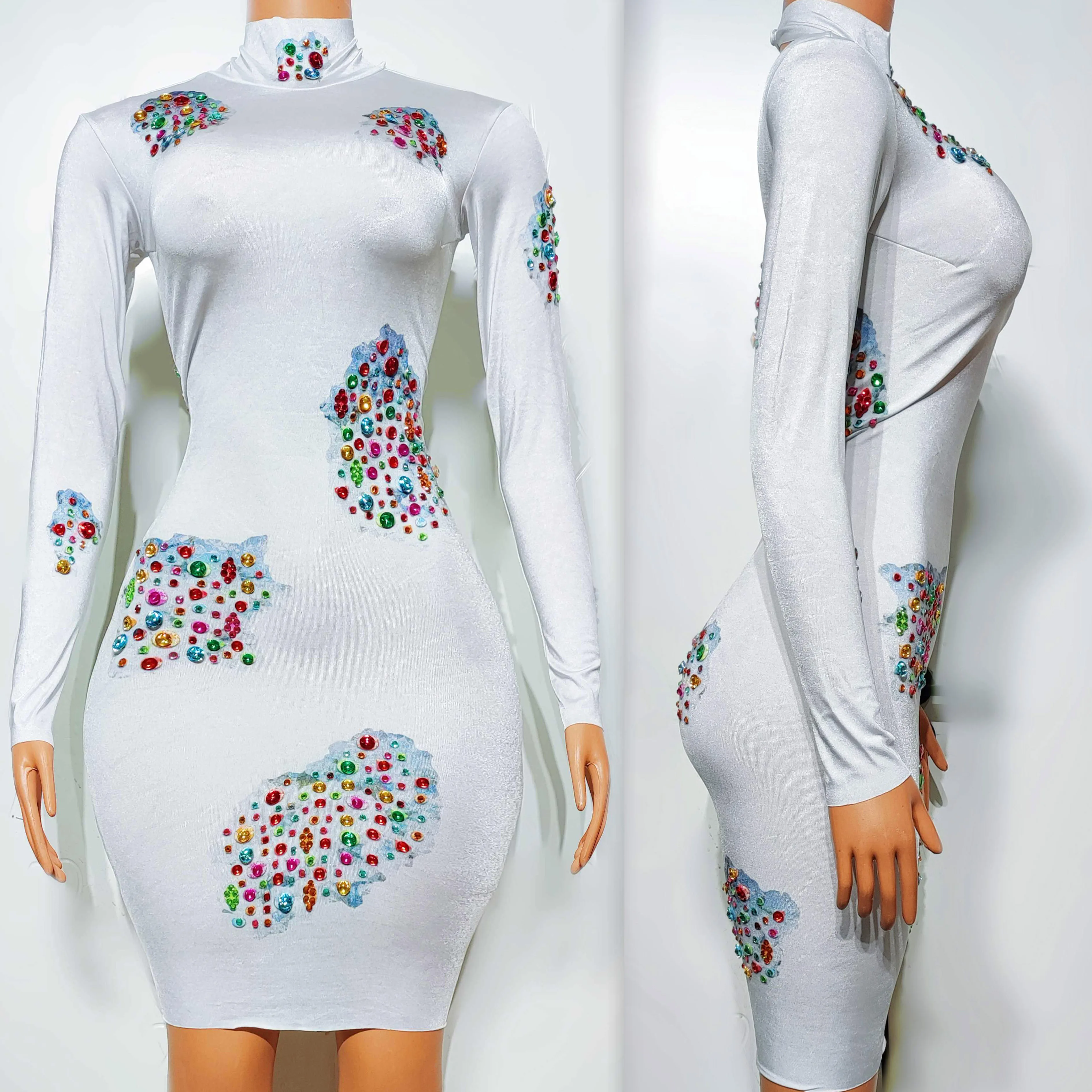 Woman Gogo Dance Clothing Stage Performance Wear White Crystal Long Sleeve Nightclub Bar Dj Wear Festival Party Outfit VDL108
Woman Gogo Dance Clothing Stage Performance Wear White Crystal Long Sleeve Nightclub Bar Dj Wear Festival Party Outfit VDL108