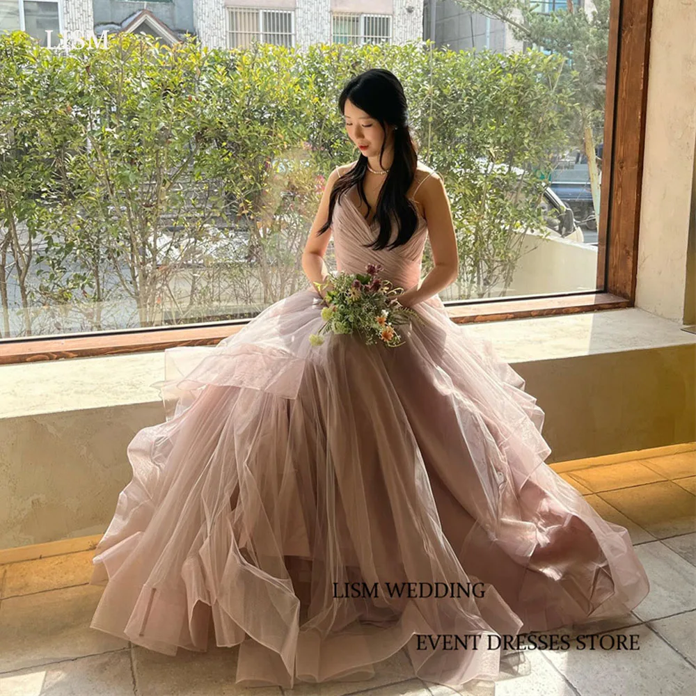LISM Fairy Tulle Spaghetti Strap Korea Evening Dresses Wedding V Neck A-Line Floor Customized Formal Party Dress Photo Shoot
LISM Fairy Tulle Spaghetti Strap Korea Evening Dresses Wedding V Neck A-Line Floor Customized Formal Party Dress Photo Shoot
