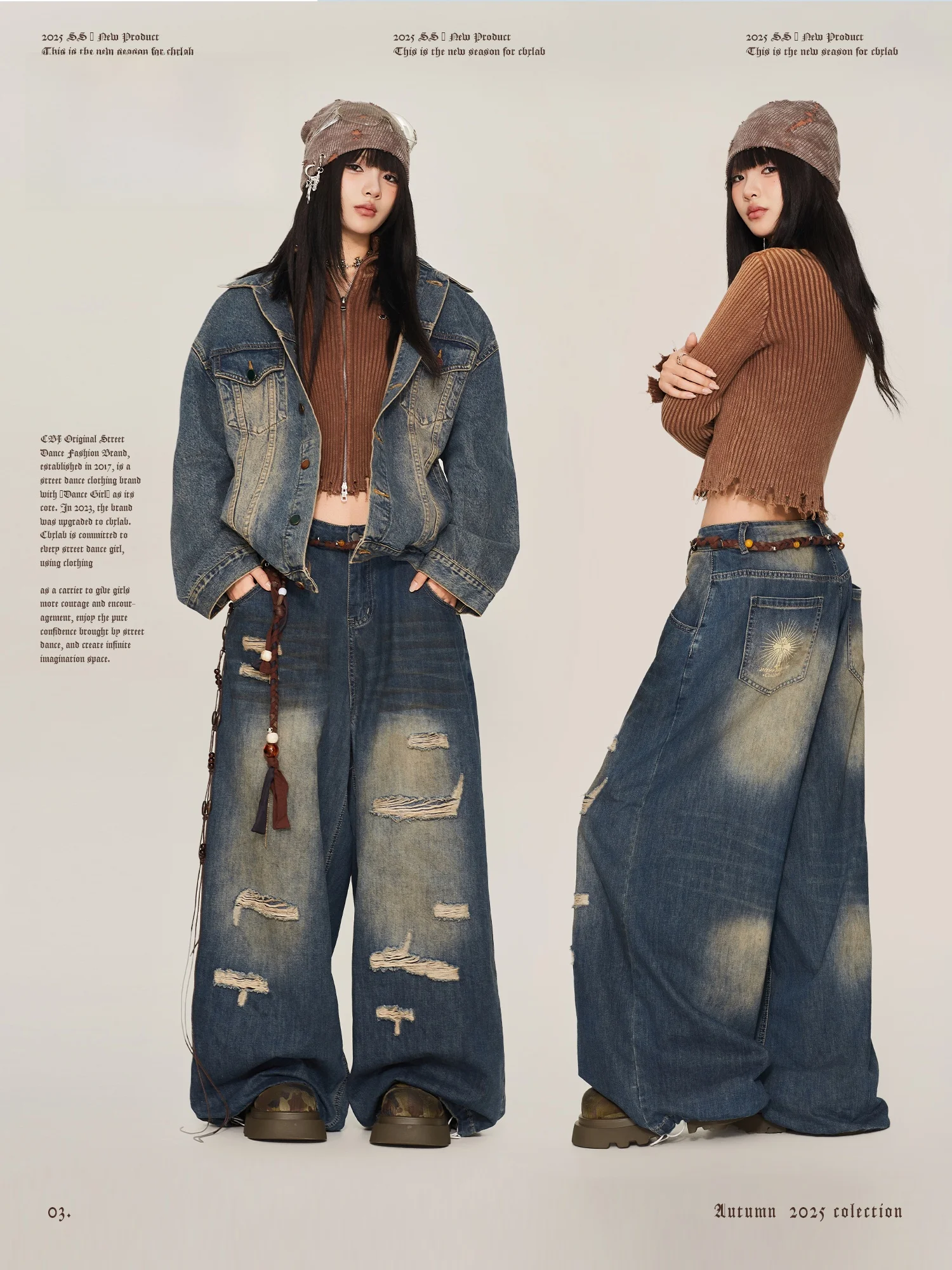 CBXLAB Street Dance Trendy Brand Vintage Filter Ripped Skin-friendly Jeans Casual Pants for Women Breathable Comfortable Cott...
CBXLAB Street Dance Trendy Brand Vintage Filter Ripped Skin-friendly Jeans Casual Pants for Women Breathable Comfortable Cott...