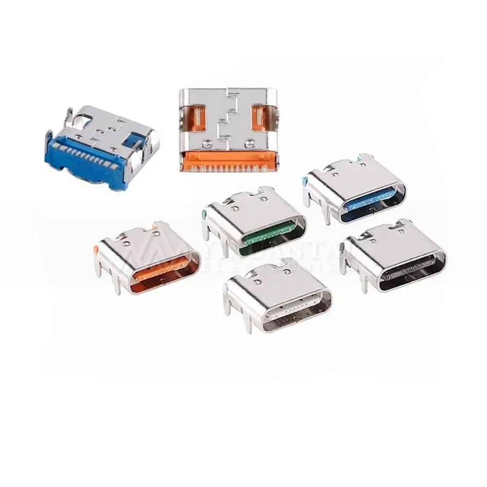 USB Type-C 16P female seat flat sticker board with four pin high-definition transmission interface socket and USB connector
USB Type-C 16P female seat flat sticker board with four pin high-definition transmission interface socket and USB connector