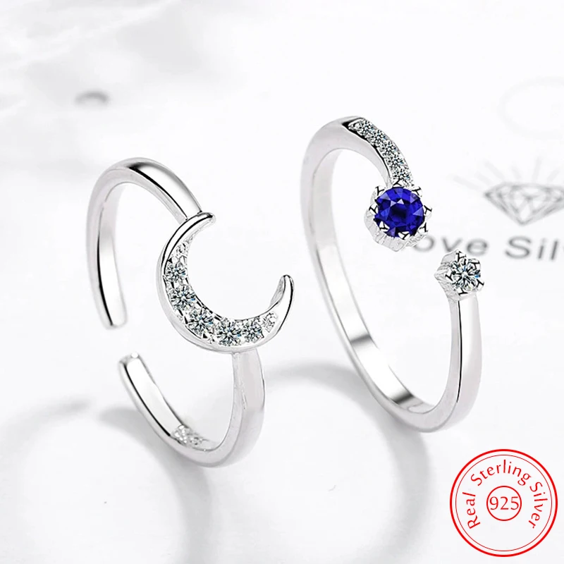 2pcs Jewelry 925 Sterling Silver Crystals Zircon Moon Ring Set For Women Fashion FQL25106
2pcs Jewelry 925 Sterling Silver Crystals Zircon Moon Ring Set For Women Fashion FQL25106