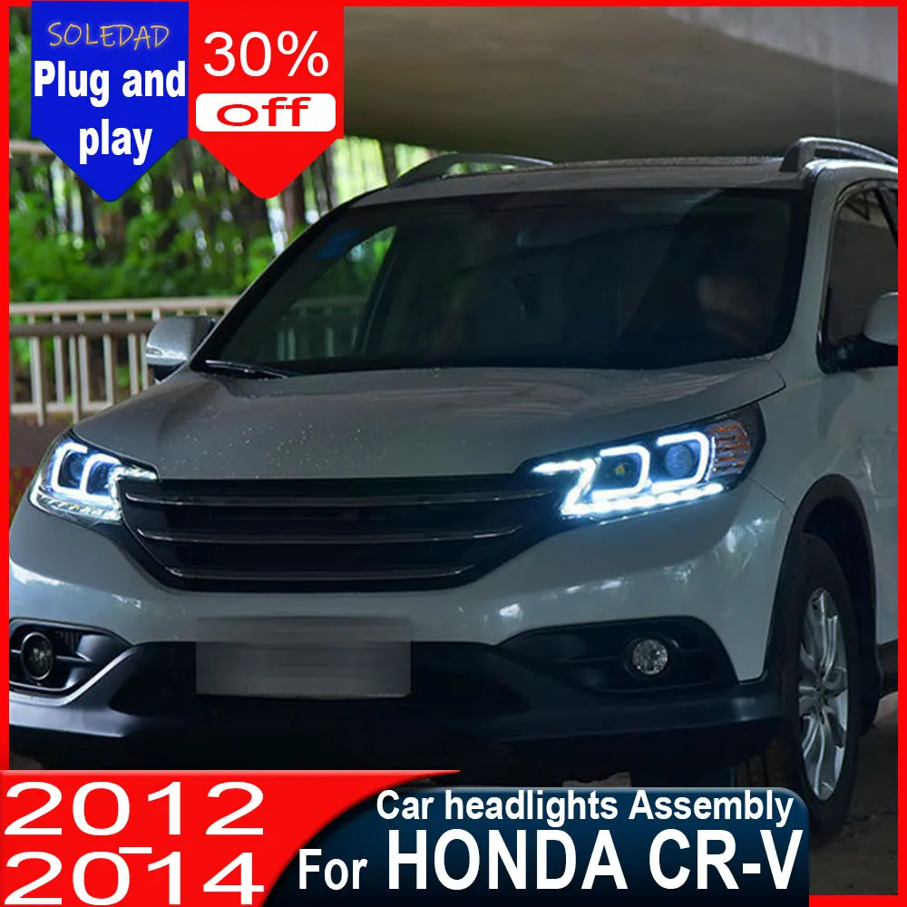 Car Styling For Honda CRV 2012 2013 2014 Front Light DRL Head Lamp LED Projector Lens Headlights Automatic Accessorie
Car Styling For Honda CRV 2012 2013 2014 Front Light DRL Head Lamp LED Projector Lens Headlights Automatic Accessorie