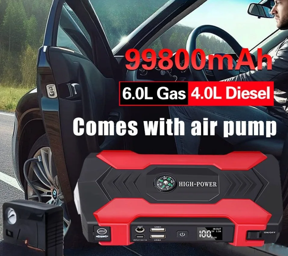 99800mAh 12V Car Jumper Power Bank Jumper Heavy Duty Car Emergency Power Supply Jump Starter Car Jumper Battery
99800mAh 12V Car Jumper Power Bank Jumper Heavy Duty Car Emergency Power Supply Jump Starter Car Jumper Battery