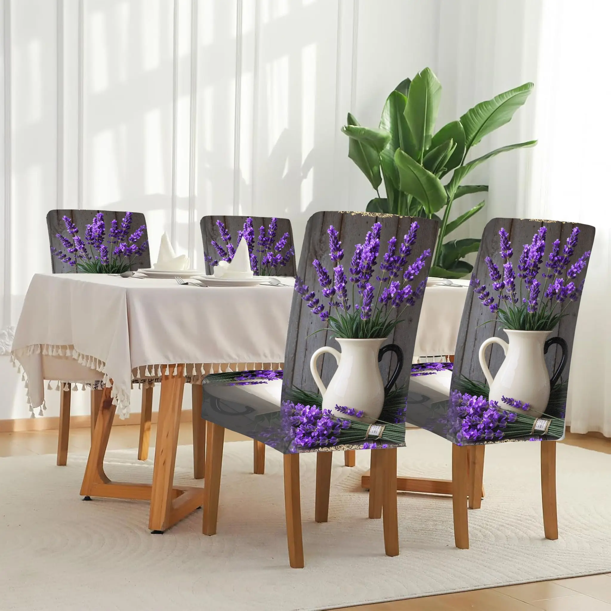 Elastic dining chair cover Country style flower ceramic vase decoration Removable, washable, home dining chair cover
Elastic dining chair cover Country style flower ceramic vase decoration Removable, washable, home dining chair cover