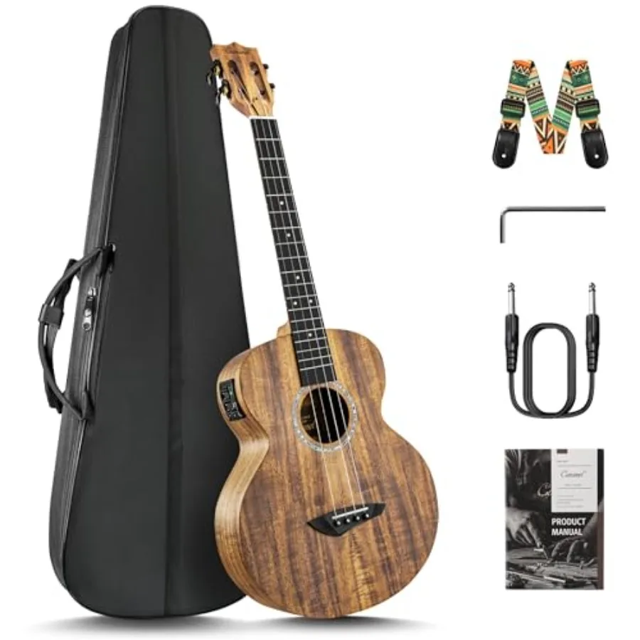 Acoustic electric ukulele for live performance, acacia wood body, natural finish, built-in truss rod and EQ for enhanced tuning
Acoustic electric ukulele for live performance, acacia wood body, natural finish, built-in truss rod and EQ for enhanced tuning