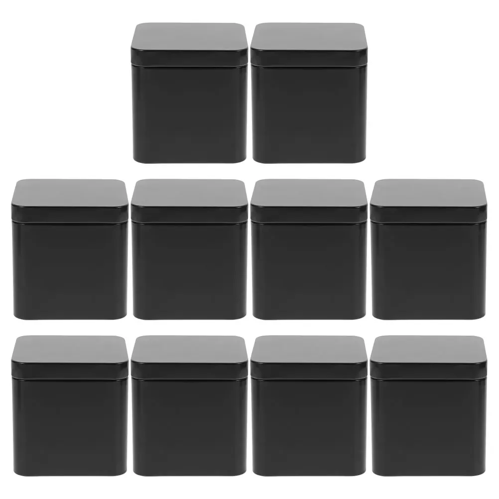 10pcs Black Portable Metal Tin Boxes Small Square Containers for Jewelry Candies Airtight Storage Canisters Lightweight Easy
10pcs Black Portable Metal Tin Boxes Small Square Containers for Jewelry Candies Airtight Storage Canisters Lightweight Easy