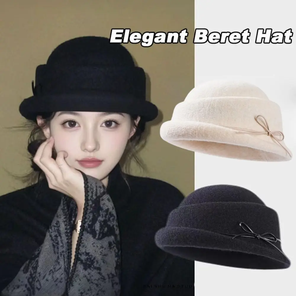Retro Wool Blend Beret Hat Rolled Edge Solid Color British Top Hat Winter Warm Soft Fashion Fedoras
Retro Wool Blend Beret Hat Rolled Edge Solid Color British Top Hat Winter Warm Soft Fashion Fedoras