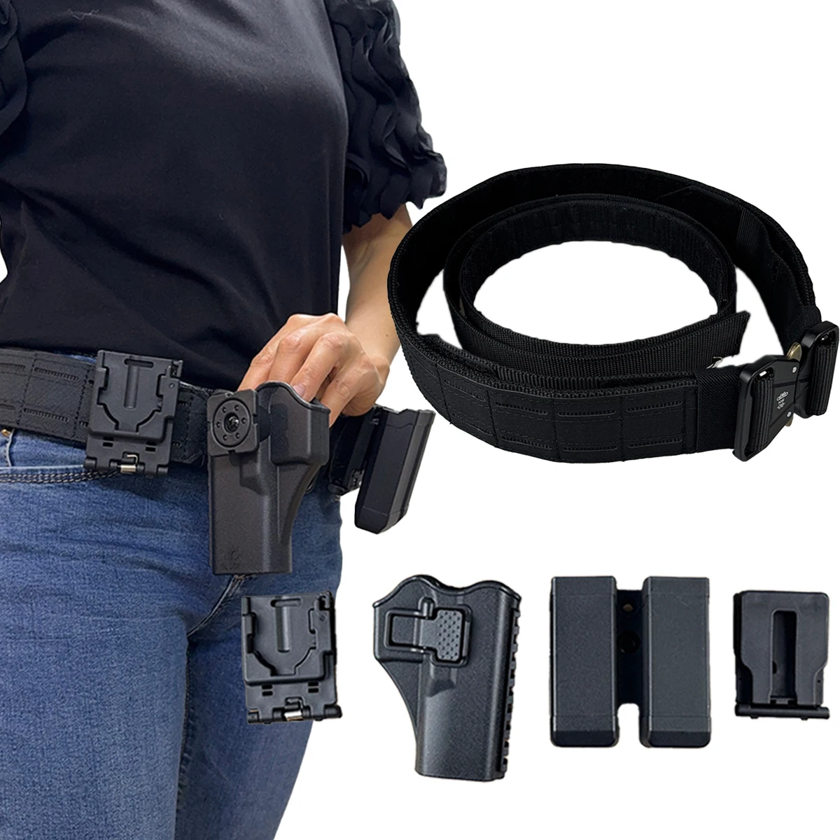 G17 Tactical Quick Draw Waist Belt Set Glock Molle System Magazine Pouch 92G G19 Suitable for Outdoor Hunting Airsoft Shooting
G17 Tactical Quick Draw Waist Belt Set Glock Molle System Magazine Pouch 92G G19 Suitable for Outdoor Hunting Airsoft Shooting