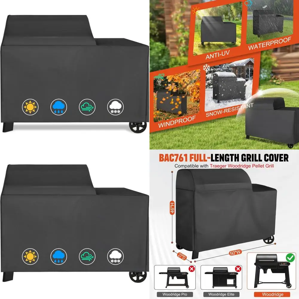 Heavy Duty 600D Grill Cover Compatible with BAC761 Traeger Grills Woodridge Pellet Grill and Smoker
Heavy Duty 600D Grill Cover Compatible with BAC761 Traeger Grills Woodridge Pellet Grill and Smoker