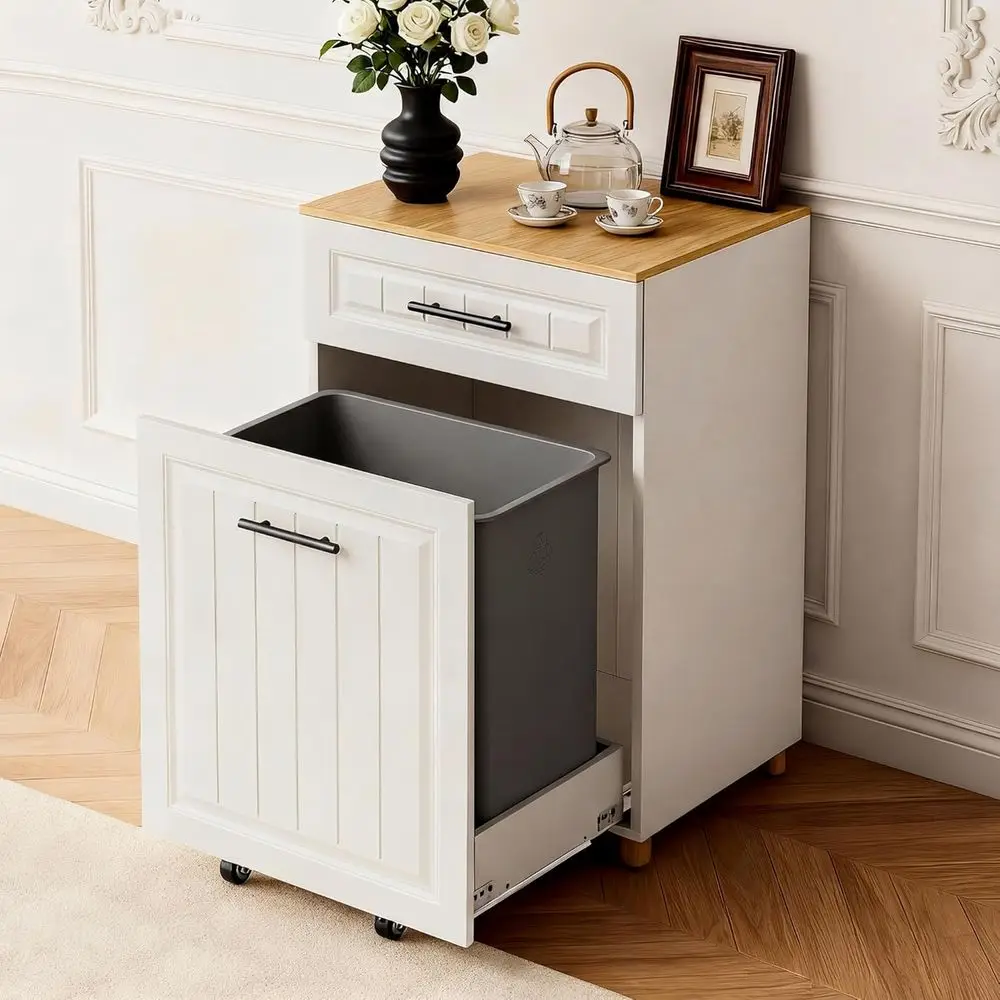 10-галлонный напольный мусорный бак для кухни с выдвижными контейнерами, защитой от домашних животных, деревянный, для хранения мусора и вторсырья в гостиной
10-галлонный напольный мусорный бак для кухни с выдвижными контейнерами, защитой от домашних животных, деревянный, для хранения мусора и вторсырья в гостиной