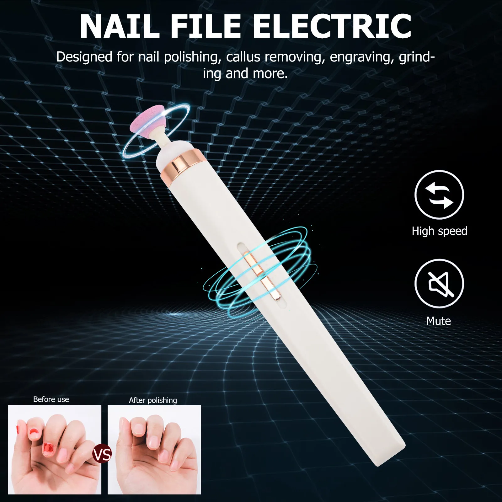 1Set Electric Nail File Drill Machine Premium Anti-Rust Manicure Tool Kit for Professionals Beginners Nail Art Engraving
1Set Electric Nail File Drill Machine Premium Anti-Rust Manicure Tool Kit for Professionals Beginners Nail Art Engraving