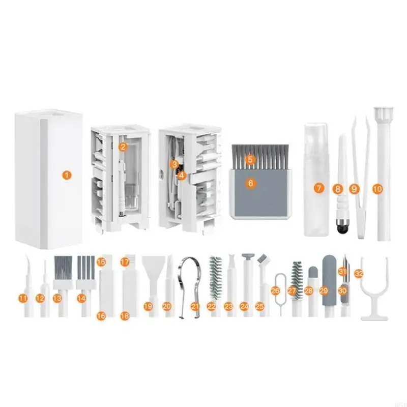 H37B Precise 32 In 1 Electronics Cleaning Tool Set With Headsets Brush Cleaner Set
H37B Precise 32 In 1 Electronics Cleaning Tool Set With Headsets Brush Cleaner Set