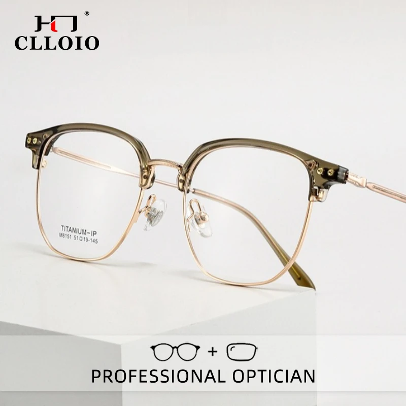CLLOIO Fashion Versatile Reading Glasses Anti Blue Light Titanium Eyebrow Frame Myopia Glasses Progressive Prescription Eyewear
CLLOIO Fashion Versatile Reading Glasses Anti Blue Light Titanium Eyebrow Frame Myopia Glasses Progressive Prescription Eyewear