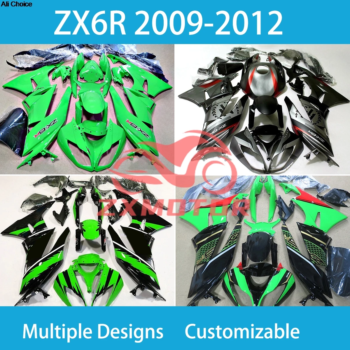 Motorcycle Fairing Set for Kawasaki Ninja ZX6R 636 2009 2010 2011 2012 Plastics Kit Covers Fairings ZX-6R 09-12
Motorcycle Fairing Set for Kawasaki Ninja ZX6R 636 2009 2010 2011 2012 Plastics Kit Covers Fairings ZX-6R 09-12
