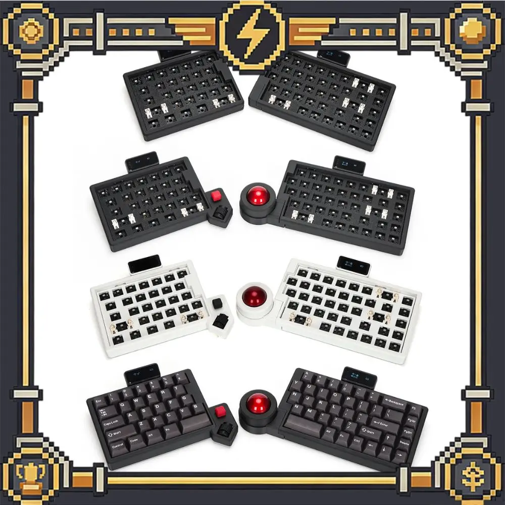 Wireless Split Mechanical Keyboard Kit 2.4g Wireless Hot-Swap Screen RGB Custom Trackball Ergonomic Office Gaming Keyboard ZMK
Wireless Split Mechanical Keyboard Kit 2.4g Wireless Hot-Swap Screen RGB Custom Trackball Ergonomic Office Gaming Keyboard ZMK